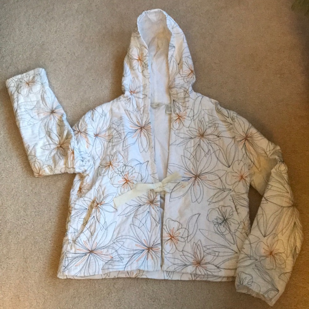 J.JILL cotton print jacket - size Small